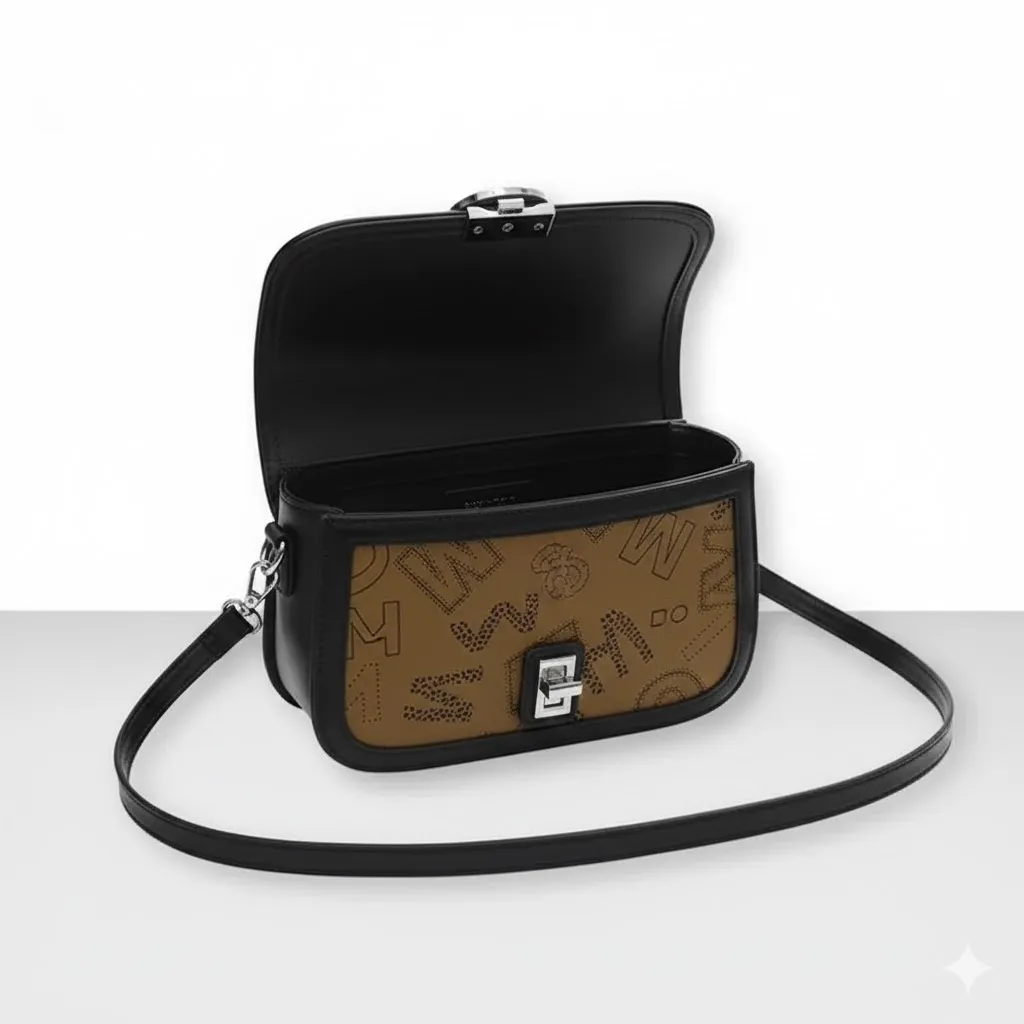 Thumbnail of Letter Pattern Adjustable Strap PU Leather Crossbody Women Mini Handbag