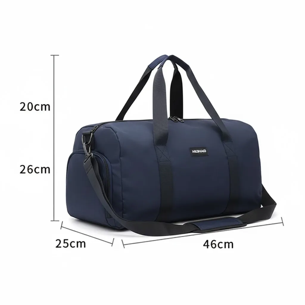 Large Travel And Gym Duffle Bag With Side Pocket