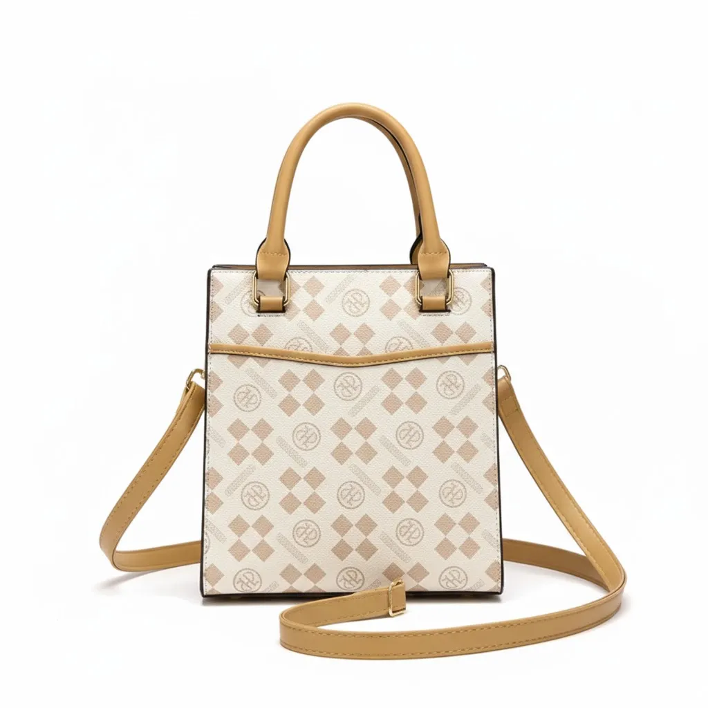 Classic Patterned Square Handbag