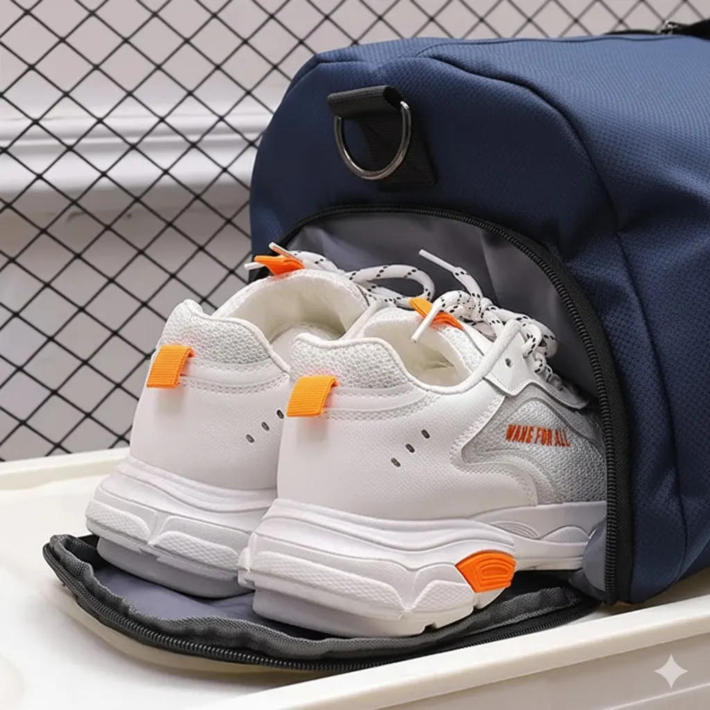 Large Travel And Gym Duffle Bag With Side Pocket