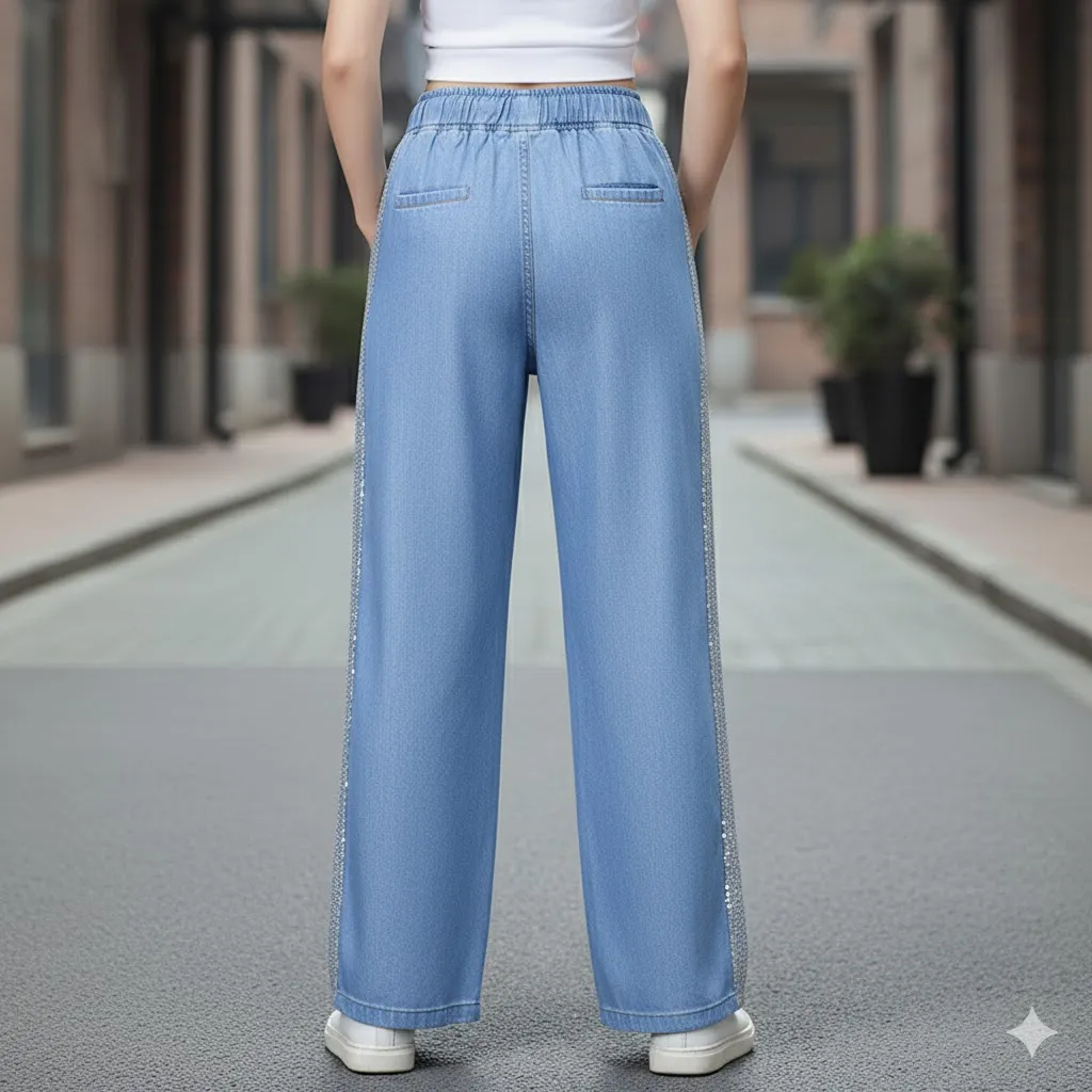 Thumbnail of Women's Casual Wide-Leg Drawstring Pants