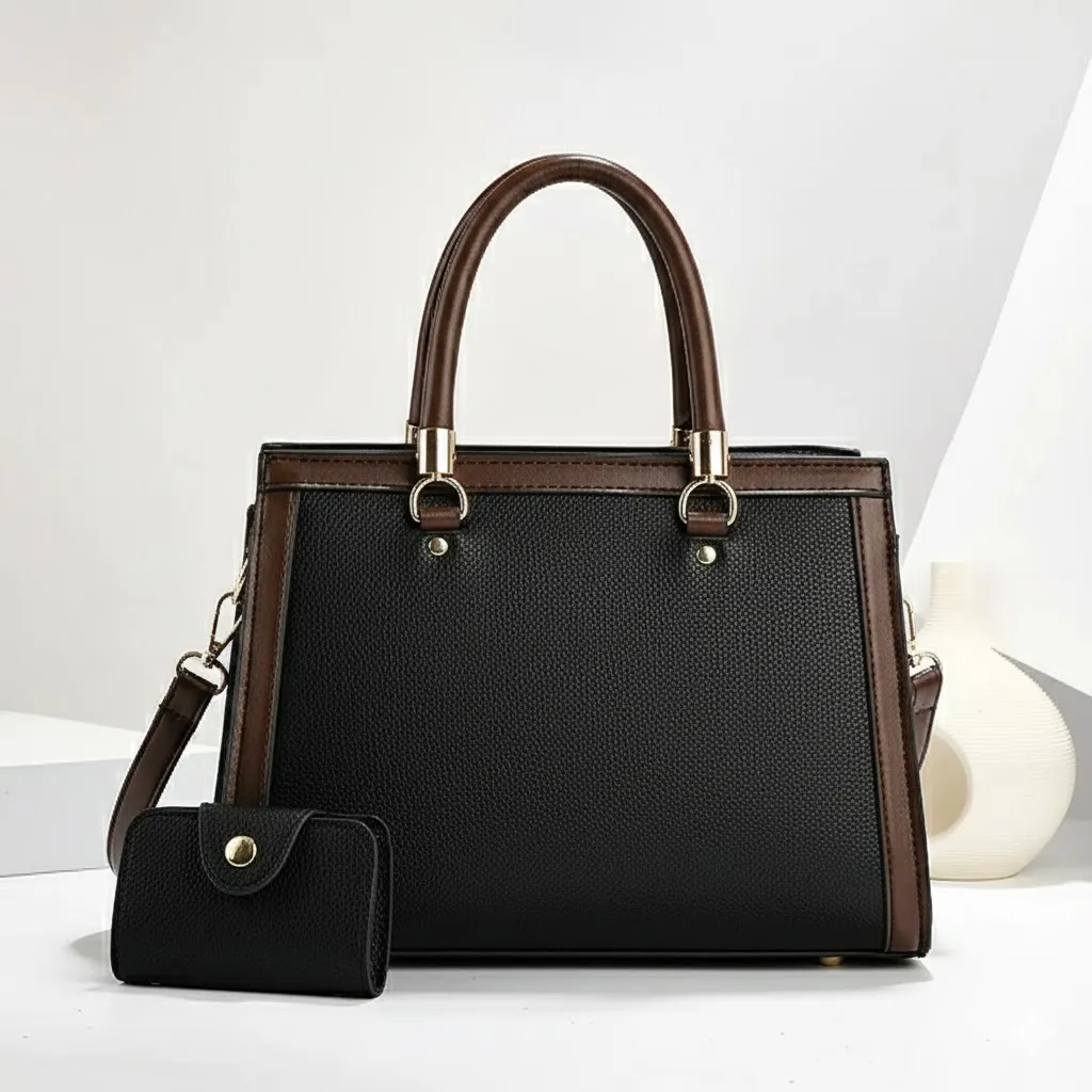 Thumbnail of Classic 3-Piece Handbag Set with Wallet