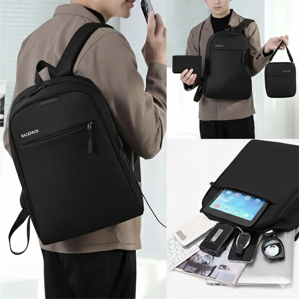 Men's 3-in-1 Backpack and  Bag Set | Dorbe UAE