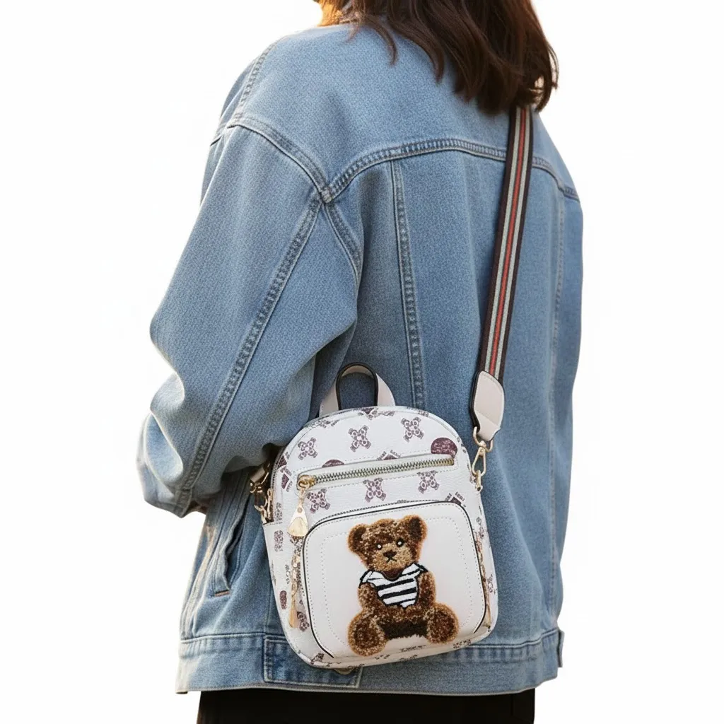 Cute Bear Pattern Mini Crossbody Bag