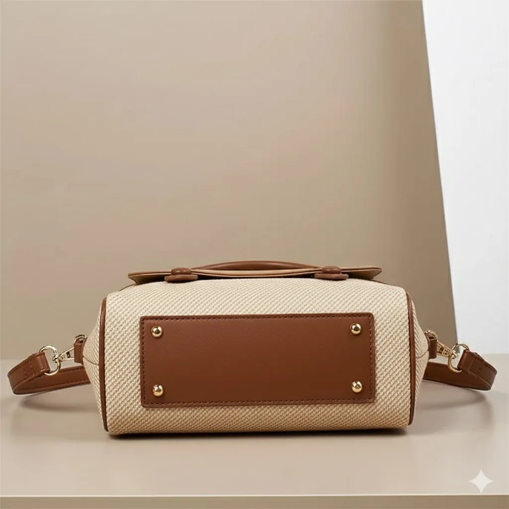 Thumbnail of PU Leather Adjustable Shoulder Strap Compact Size Women Handbag