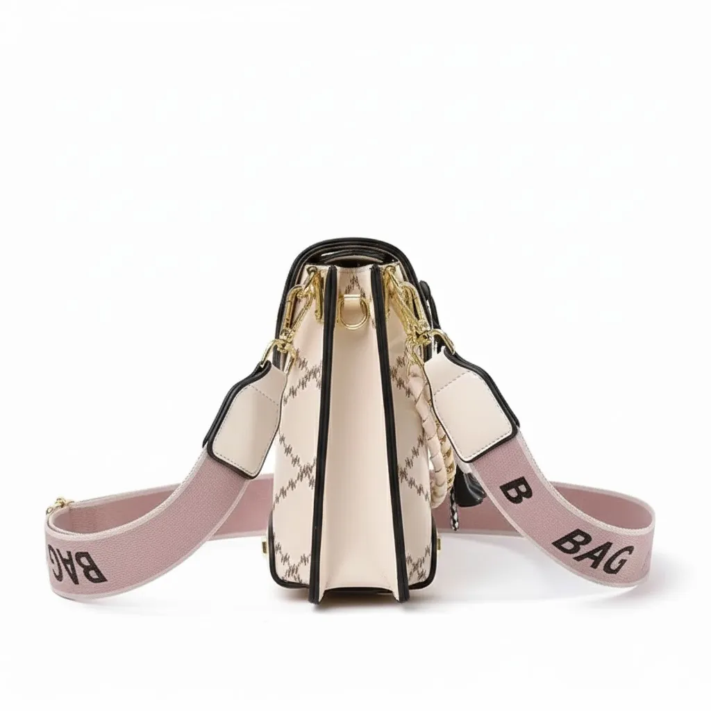 Stylish Crossbody Shoulder Bag With Chain Details