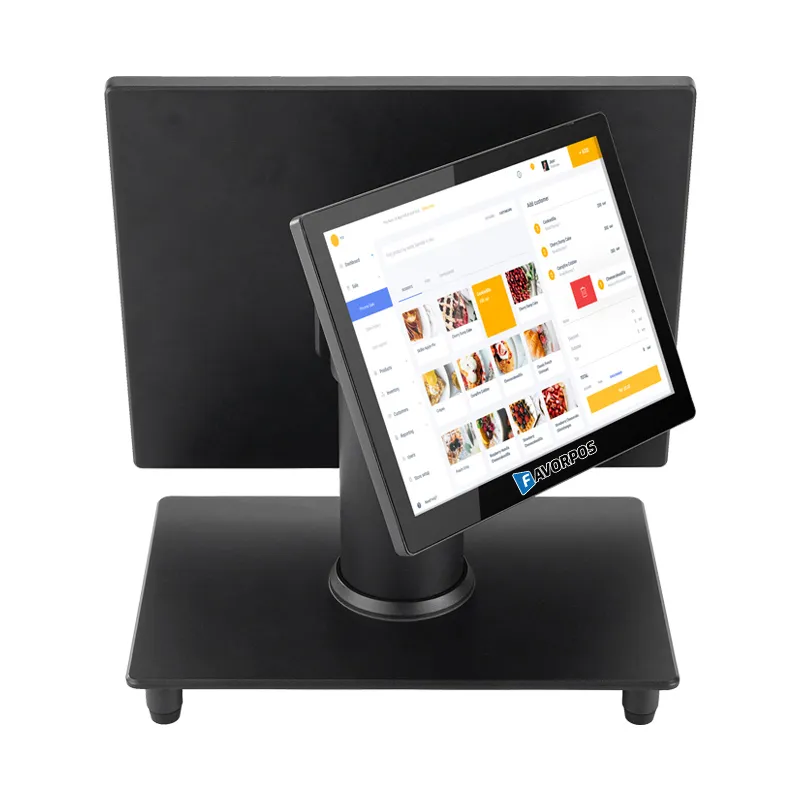 EagleCart Pro POS System: Intel Core i5 Windows Terminal | Premium Aluminum Dual-Screen | Includes 1-Year Free POS Software & Online Store + Full Installation