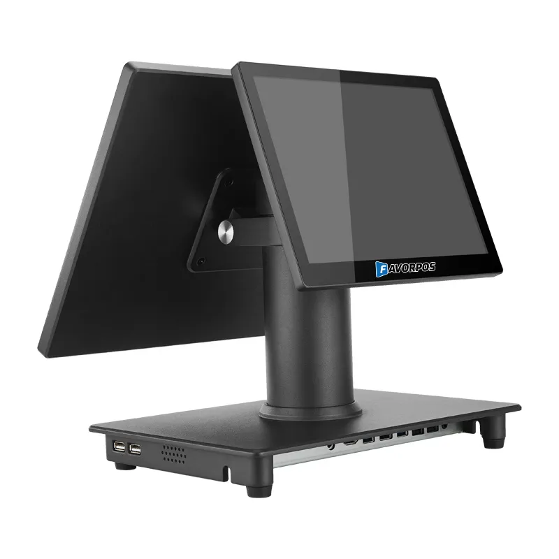 EagleCart Pro POS System: Intel Core i5 Windows Terminal | Premium Aluminum Dual-Screen | Includes 1-Year Free POS Software & Online Store + Full Installation
