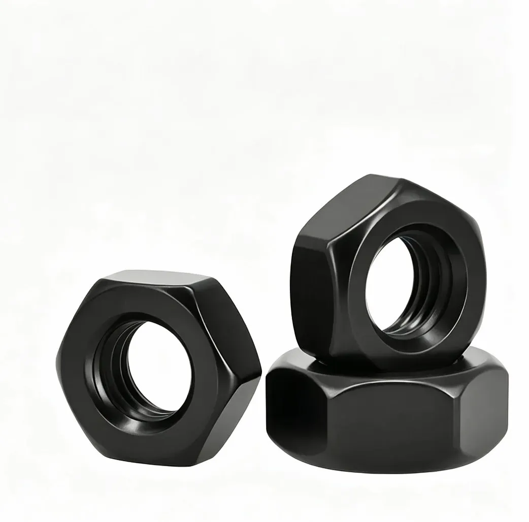 Carbon Steel Black Hex Nuts, M2-M12