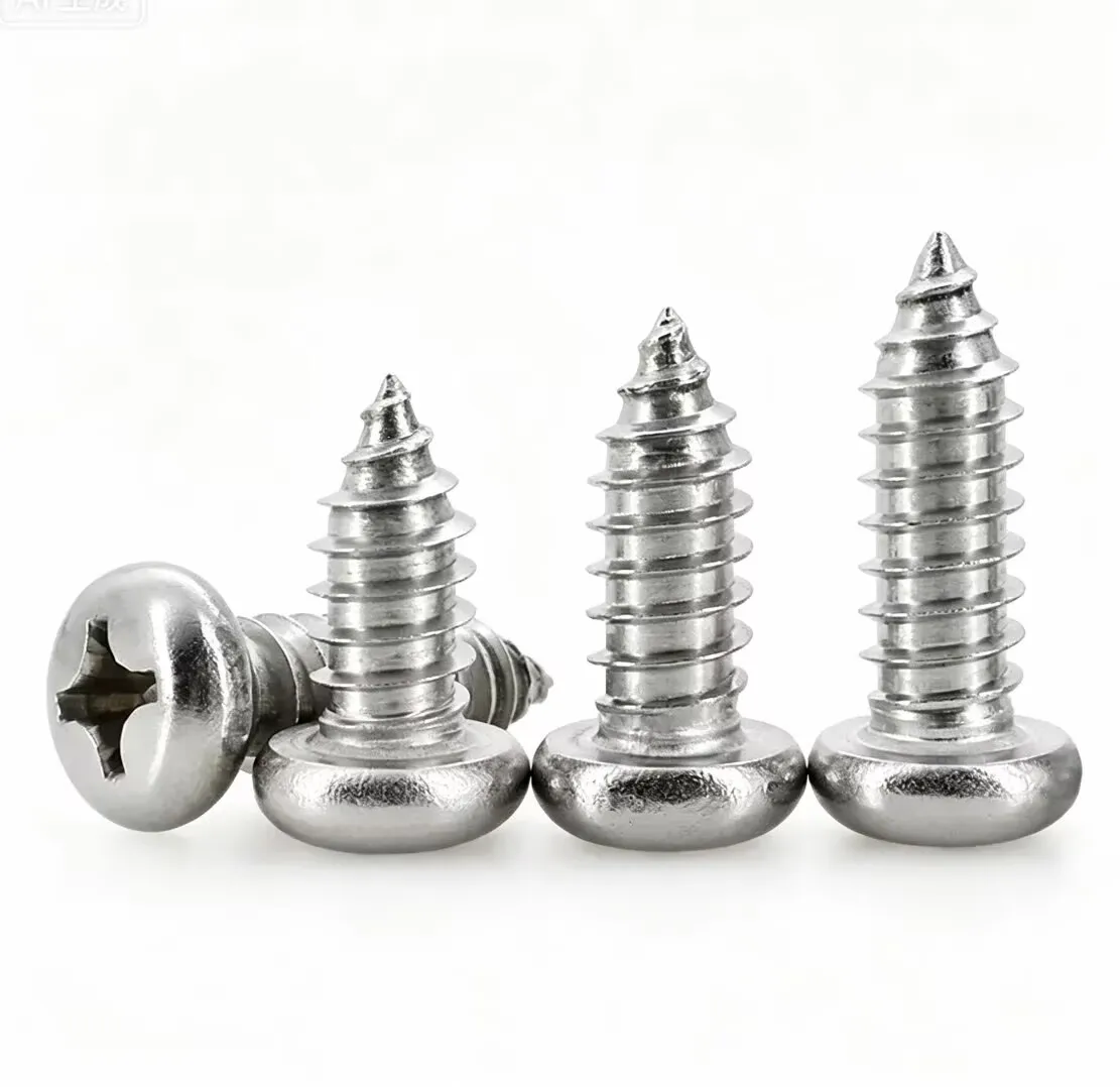 304 Stainless Steel Pan Head Self-Tapping Screws M1-M3