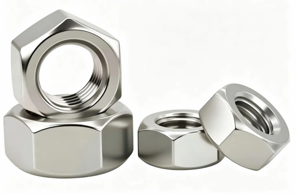 Carbon Steel Hex Nuts, Nickel Plated, M1.4-M12