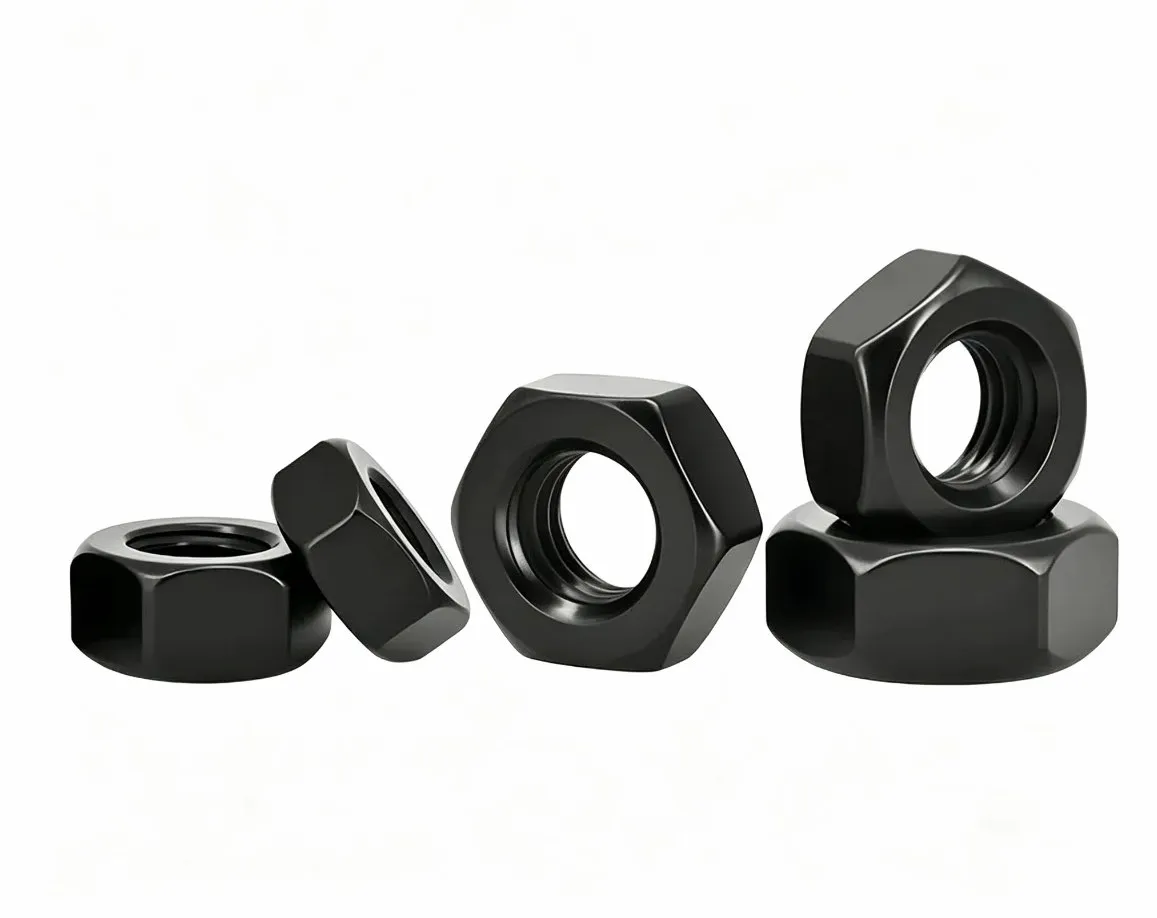 Carbon Steel Black Hex Nuts, M2-M12