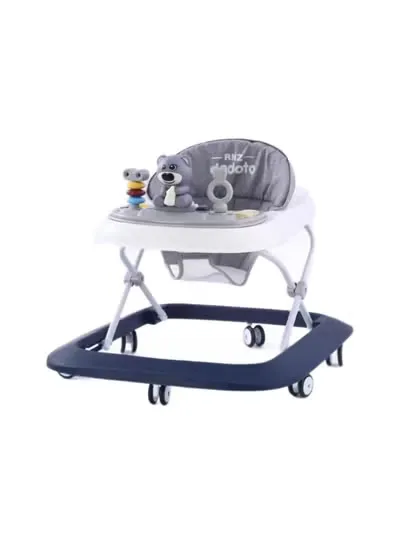 Baby Walker With 3 Height Adjustable &amp; Tray Multi Function Foldable And Musical Toy Bar Baby