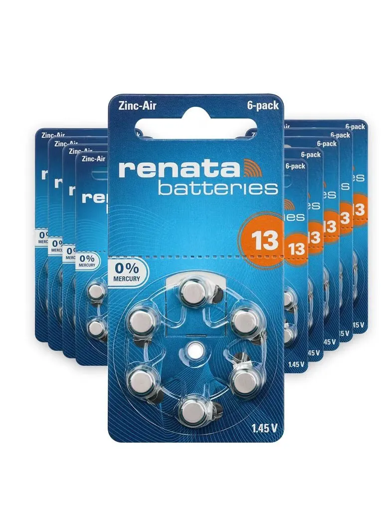 Renata Hearing aid Battery - size 13 - 60 pieces pack