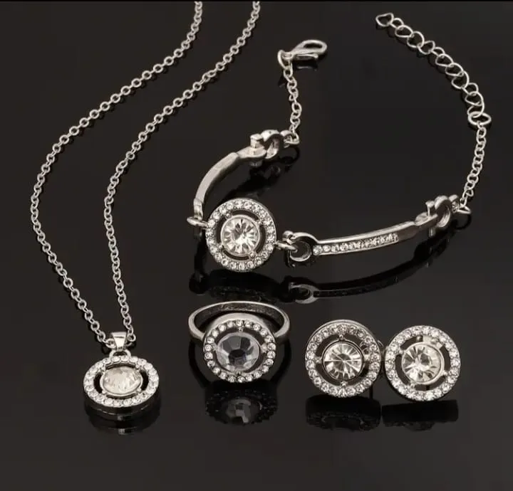 Vembley Fashion Jewelry Set 4-1 Stainless Steel