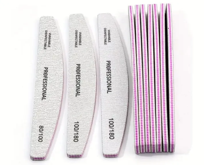 Nail File Half Moon 100/80 grit