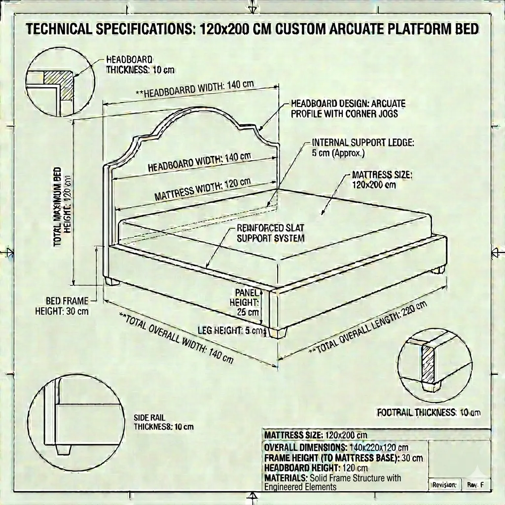 Modern Curved Upholstered Bed
