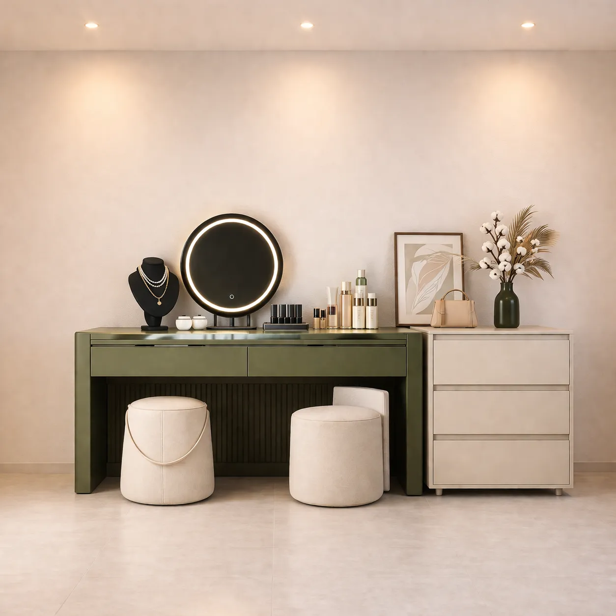 Luxury Vanity with LED Mirror UAE
