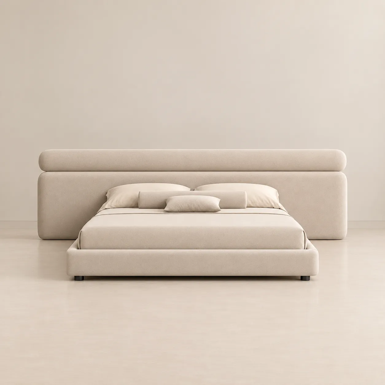Softline Extended Headboard Upholstered Bed