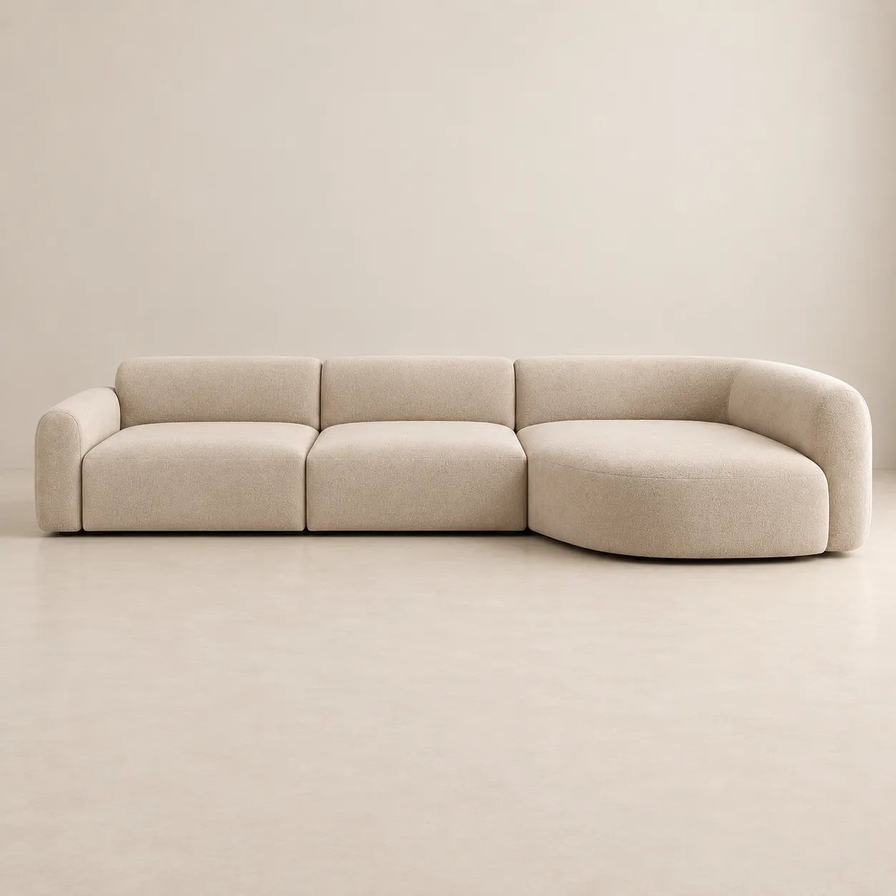 Curved Modular Chaise Sofa