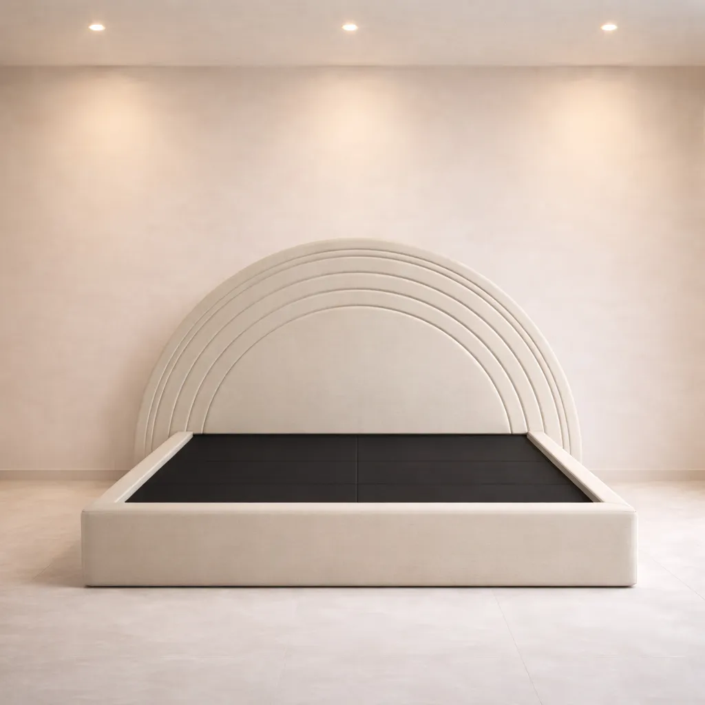 Arch Headboard Bed UAE | Modern Custom Upholstered Bed
