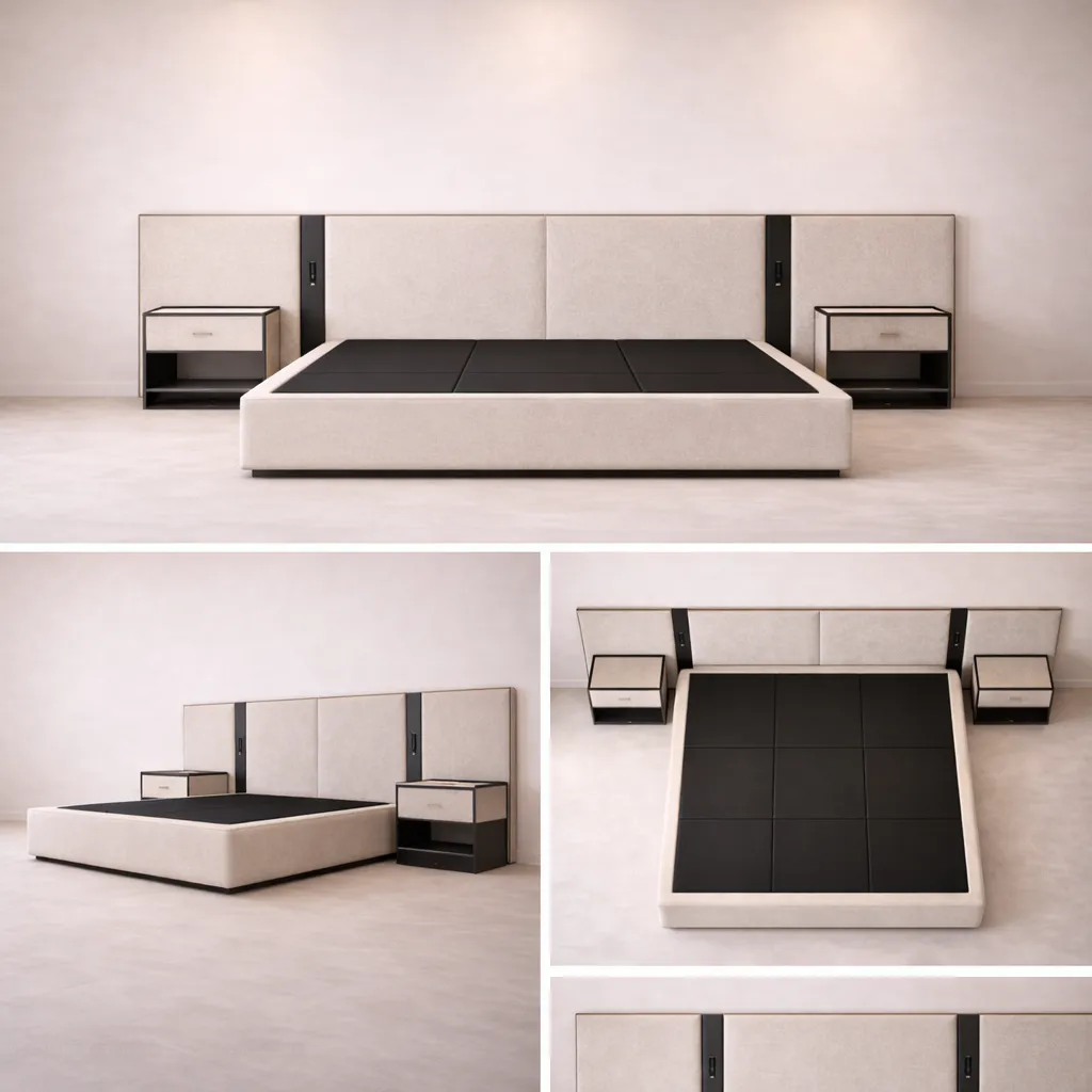 Elite Wall Panel Bed with Nightstands UAE