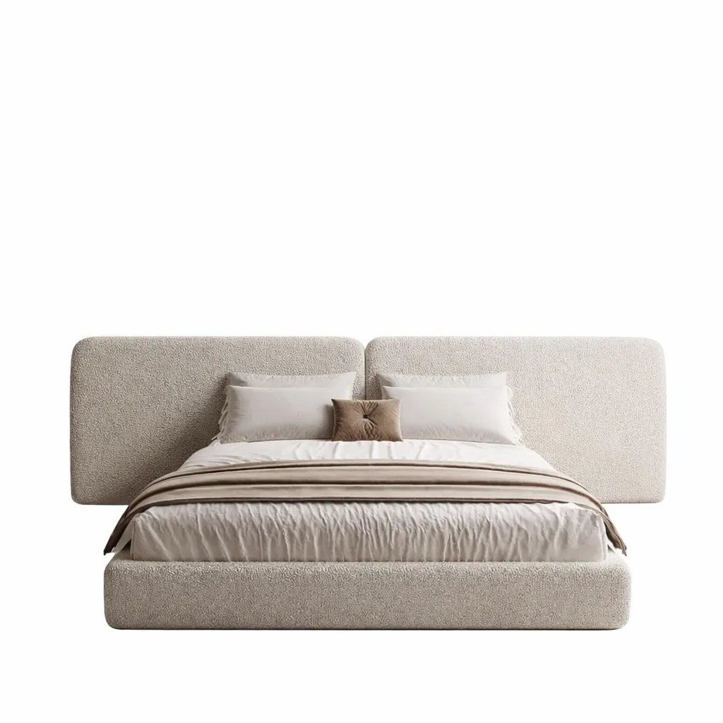 Wide Panel Upholstered Bed UAE Custom Made