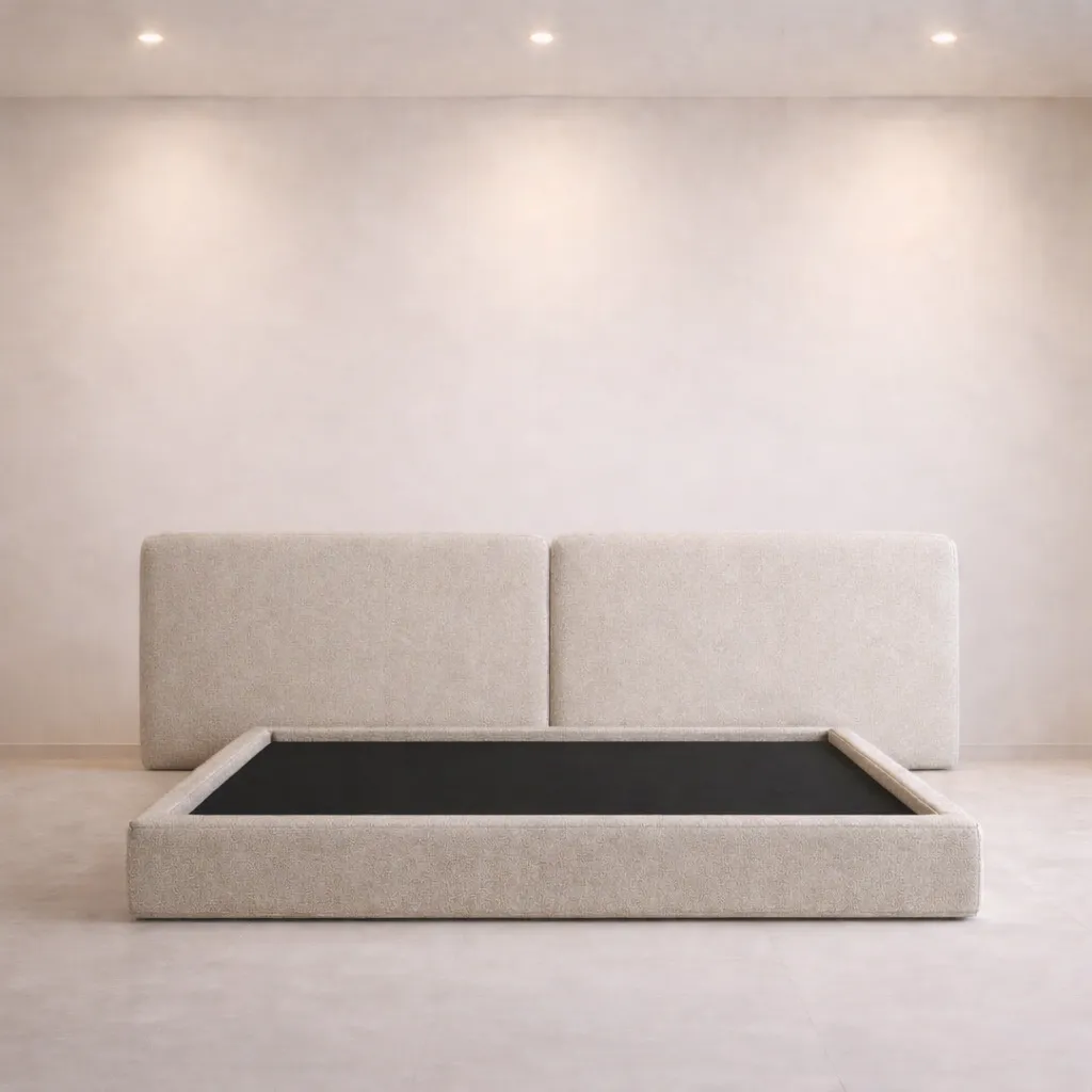 Wide Panel Upholstered Bed UAE Custom Made
