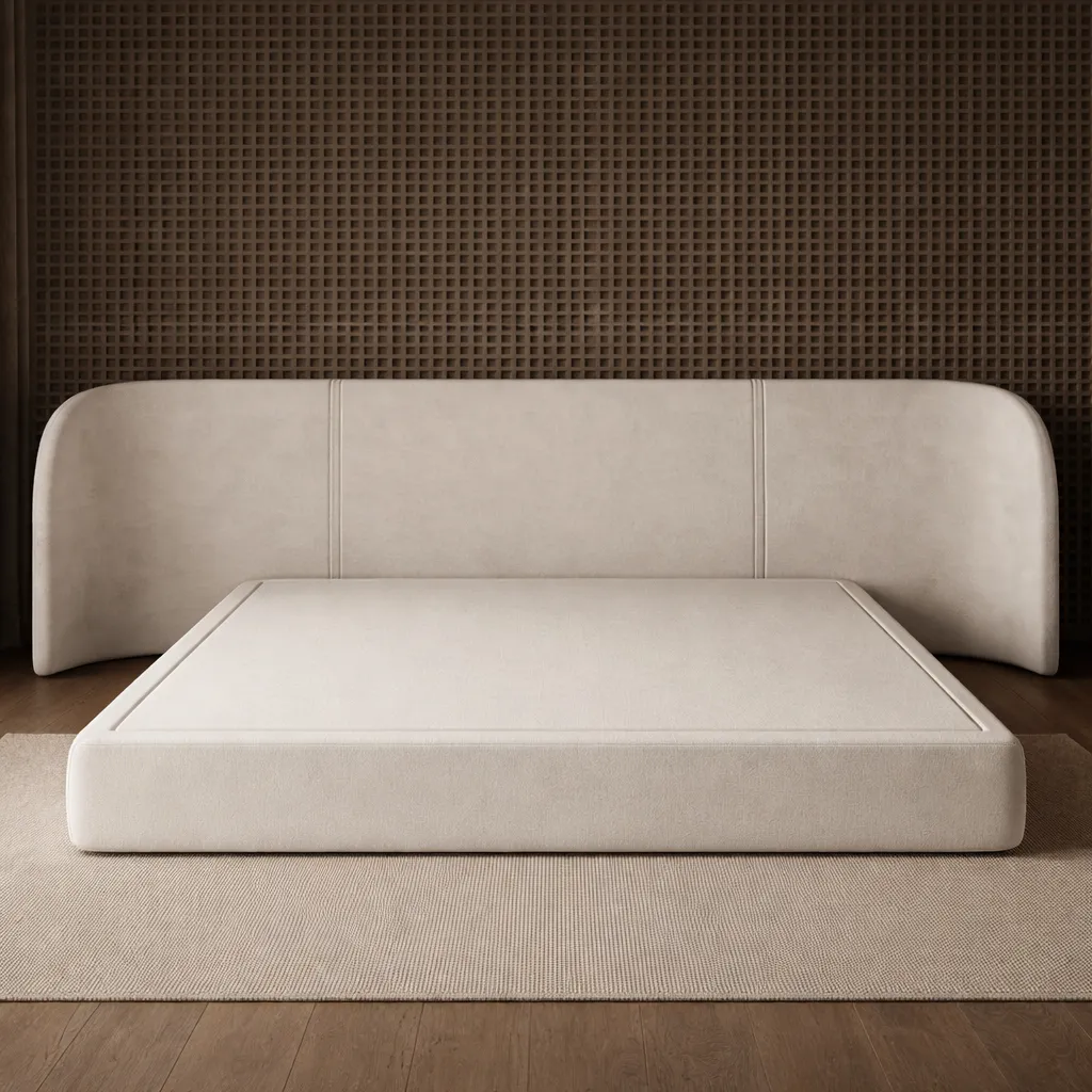 Bouclé Wraparound Bed UAE | Custom Modern Bed Design