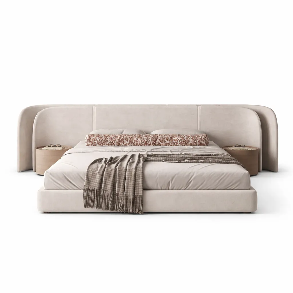 Modern Wraparound Upholstered Bed UAE | Custom Luxury Bed
