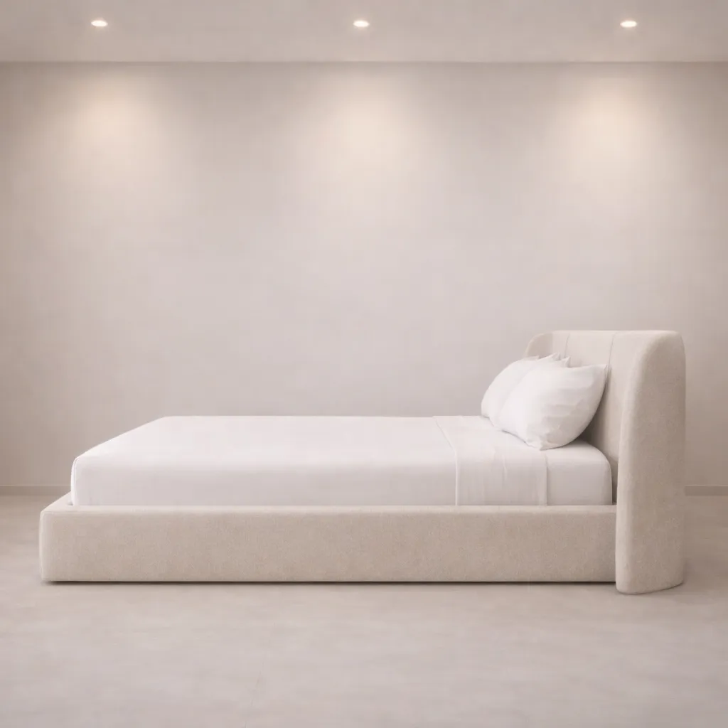 Bouclé Wraparound Bed UAE | Custom Modern Bed Design