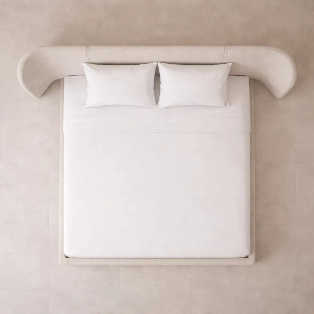 Bouclé Wraparound Bed UAE | Custom Modern Bed Design