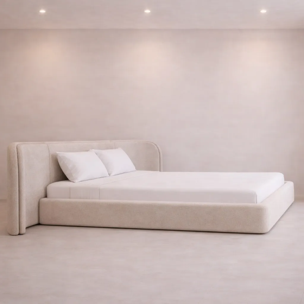 Modern Curved Upholstered Bed in UAE | Custom Made Bed