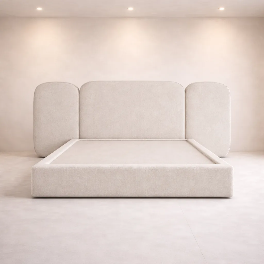 Wingback Upholstered Bed UAE | Modern Custom Beds