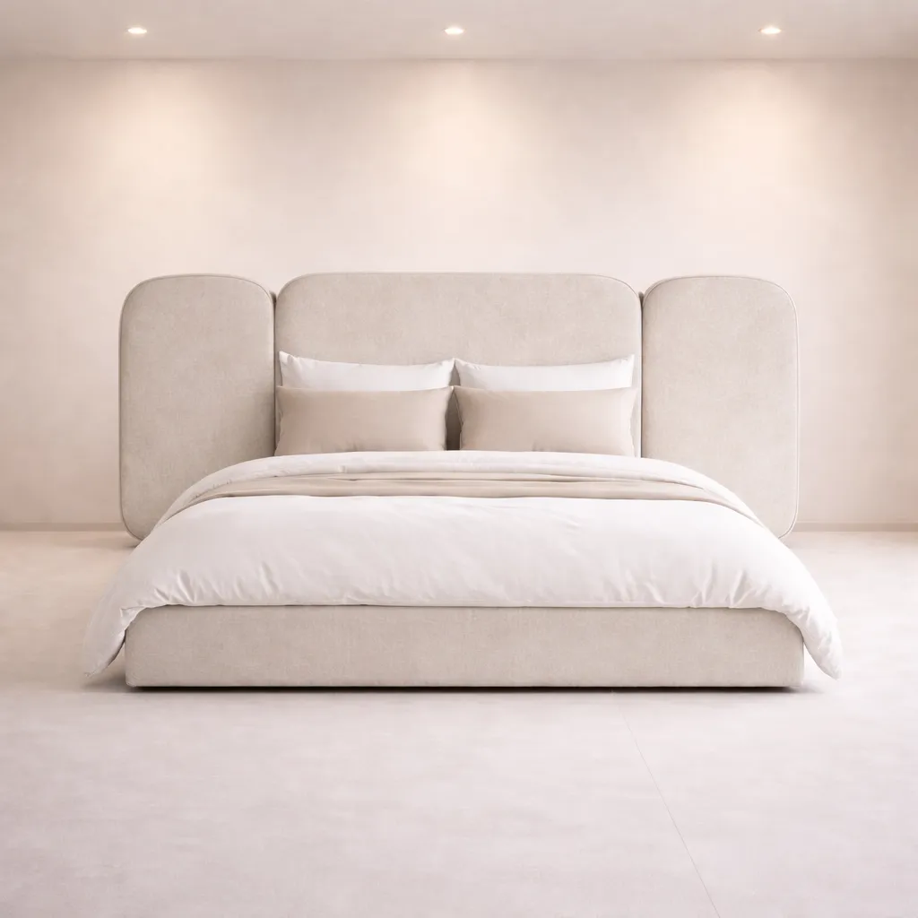 Wingback Upholstered Bed UAE | Modern Custom Beds