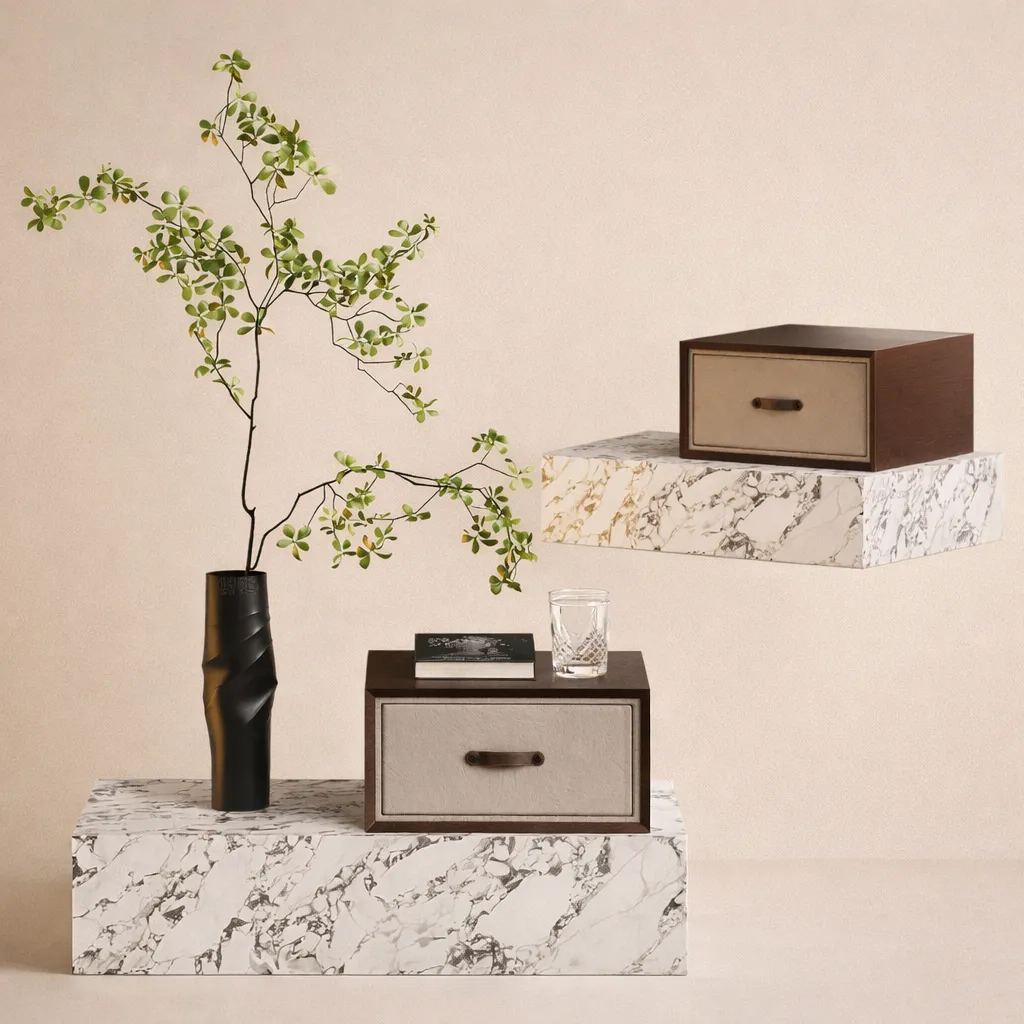 Premium Wooden Mini Drawer Box – Luxury Bedside Storage UAE