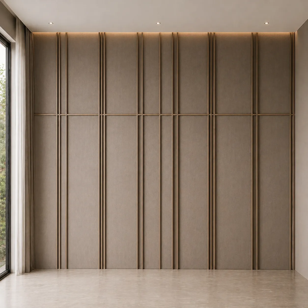 Luxury Vertical Bed Wall Cladding with Integrated Warm LED Lighting