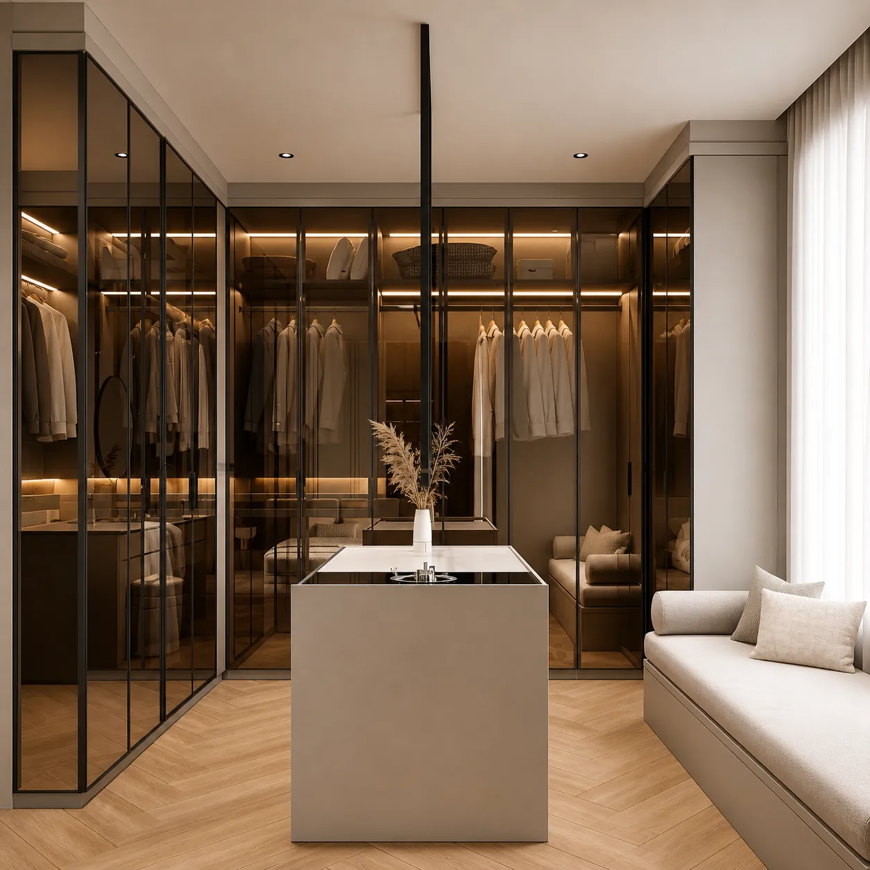Thumbnail of Luxury Walk In Closet Vanity Island