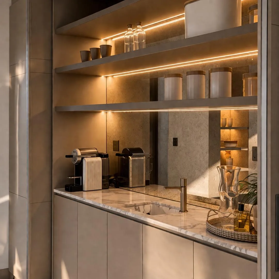 Pocket Door Coffee Corner Unit