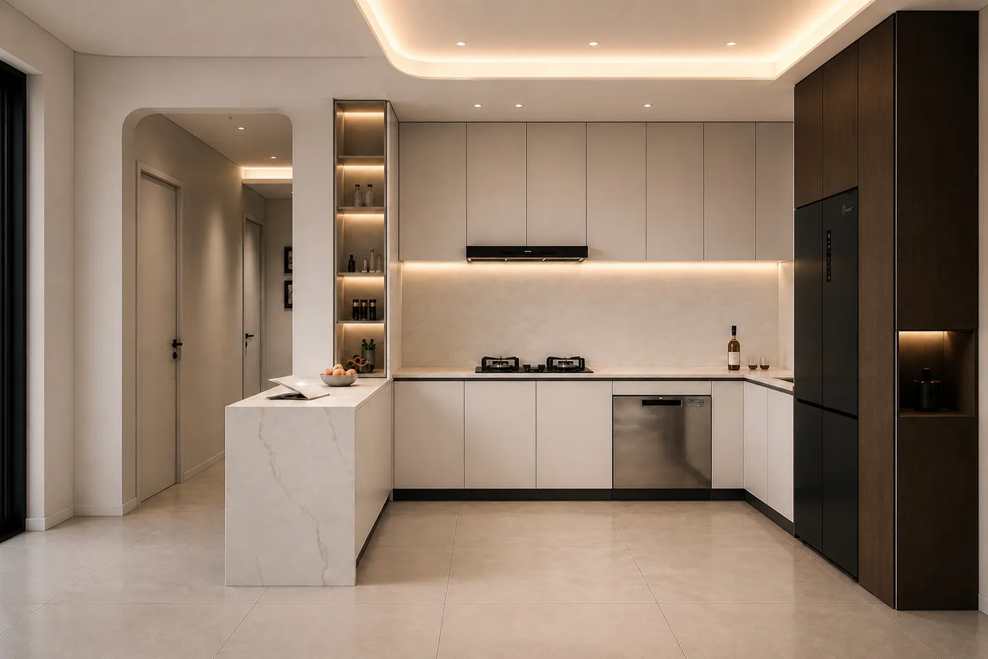 Modern Custom Kitchen Interior UAE