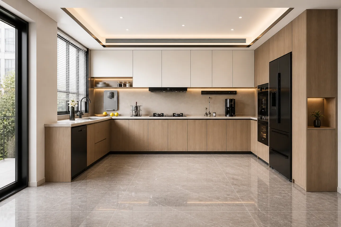 Modern L Shape Kitchen Interior