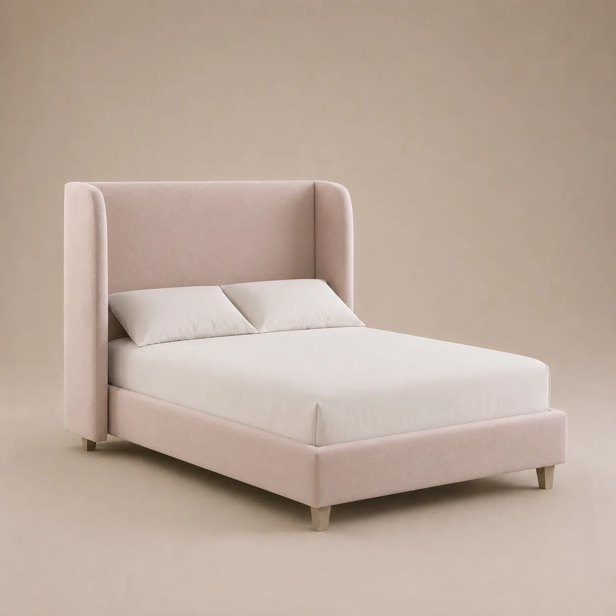 Modern Pink Upholstered Bed
