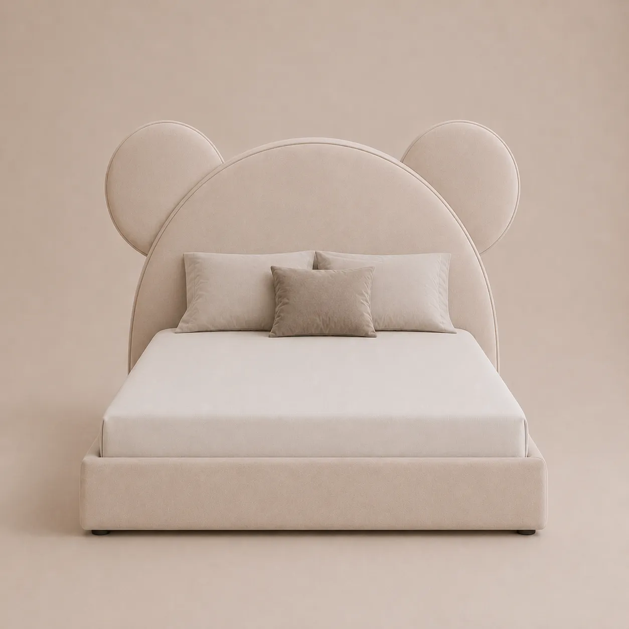 Bear Shape Upholstered Kids Bed