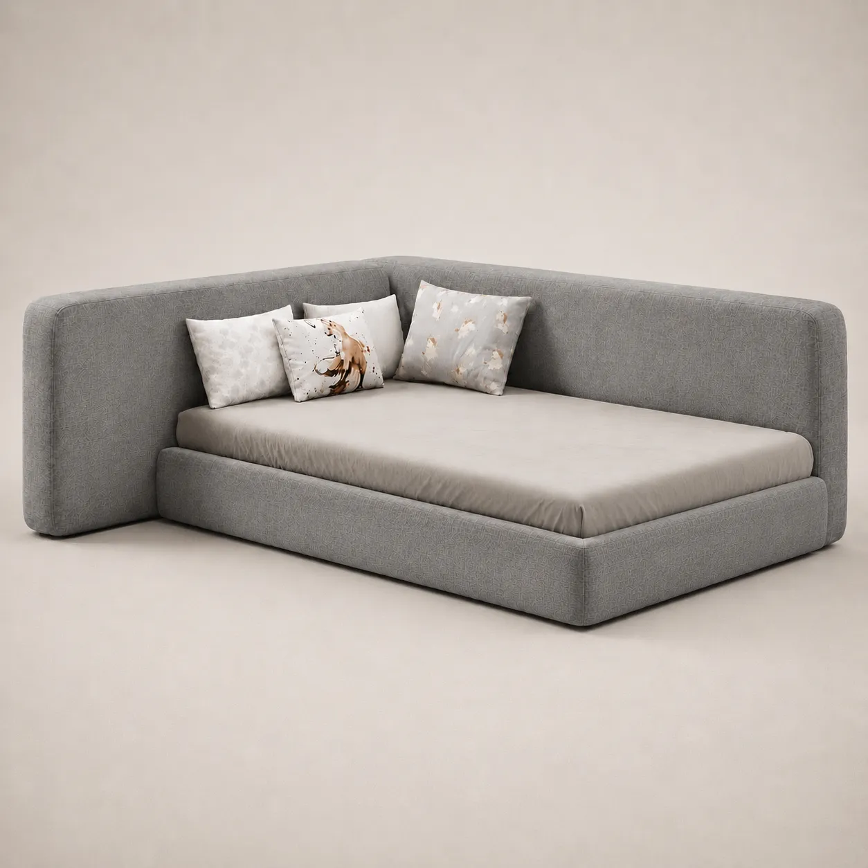 Modern Upholstered Corner Bed
