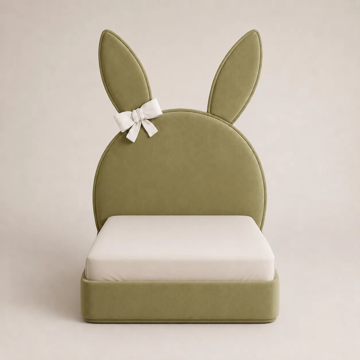 Bunny Shape Upholstered Kids Bed
