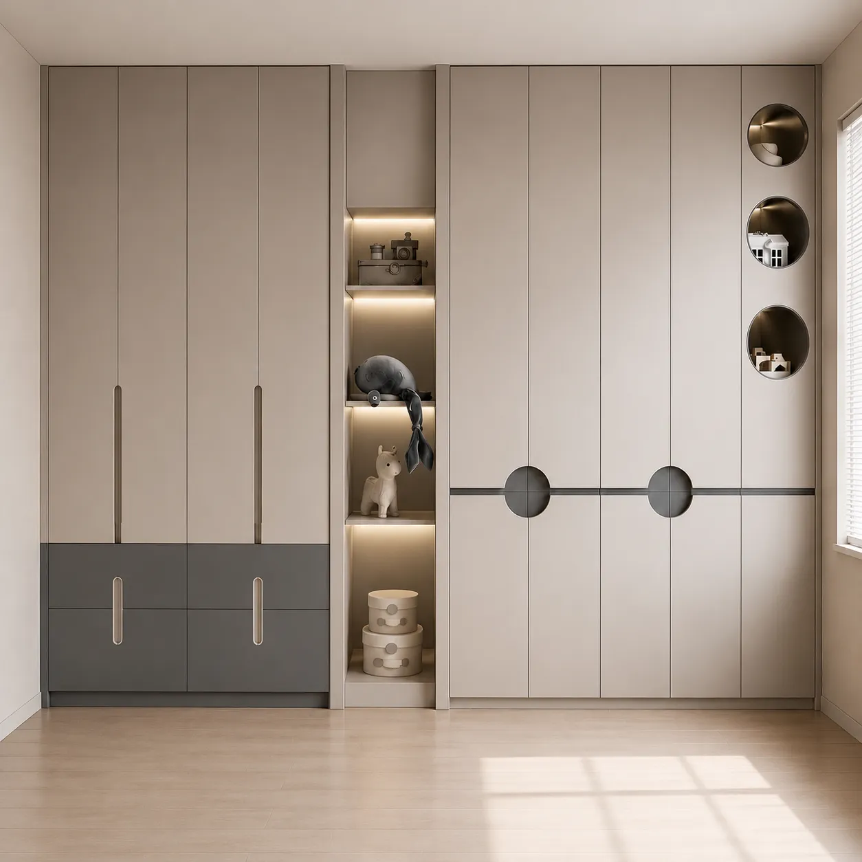 Modern Kids Wardrobe Design