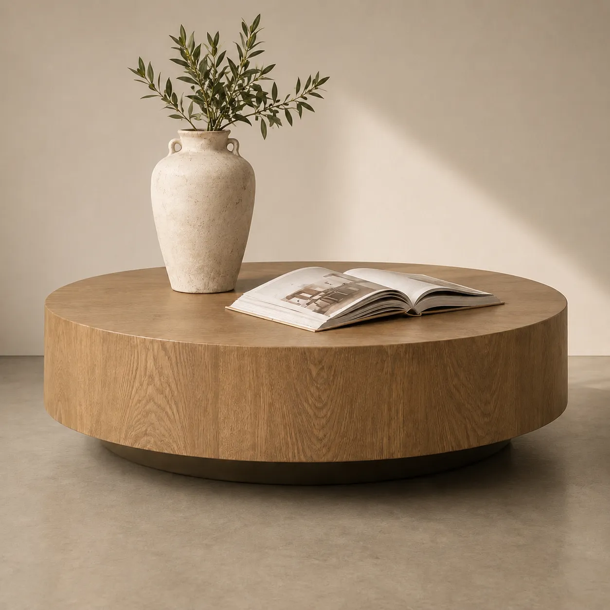 Round Wooden Coffee Table
