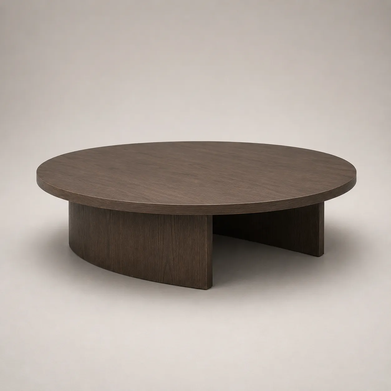 Dark Wood Oval Coffee Table