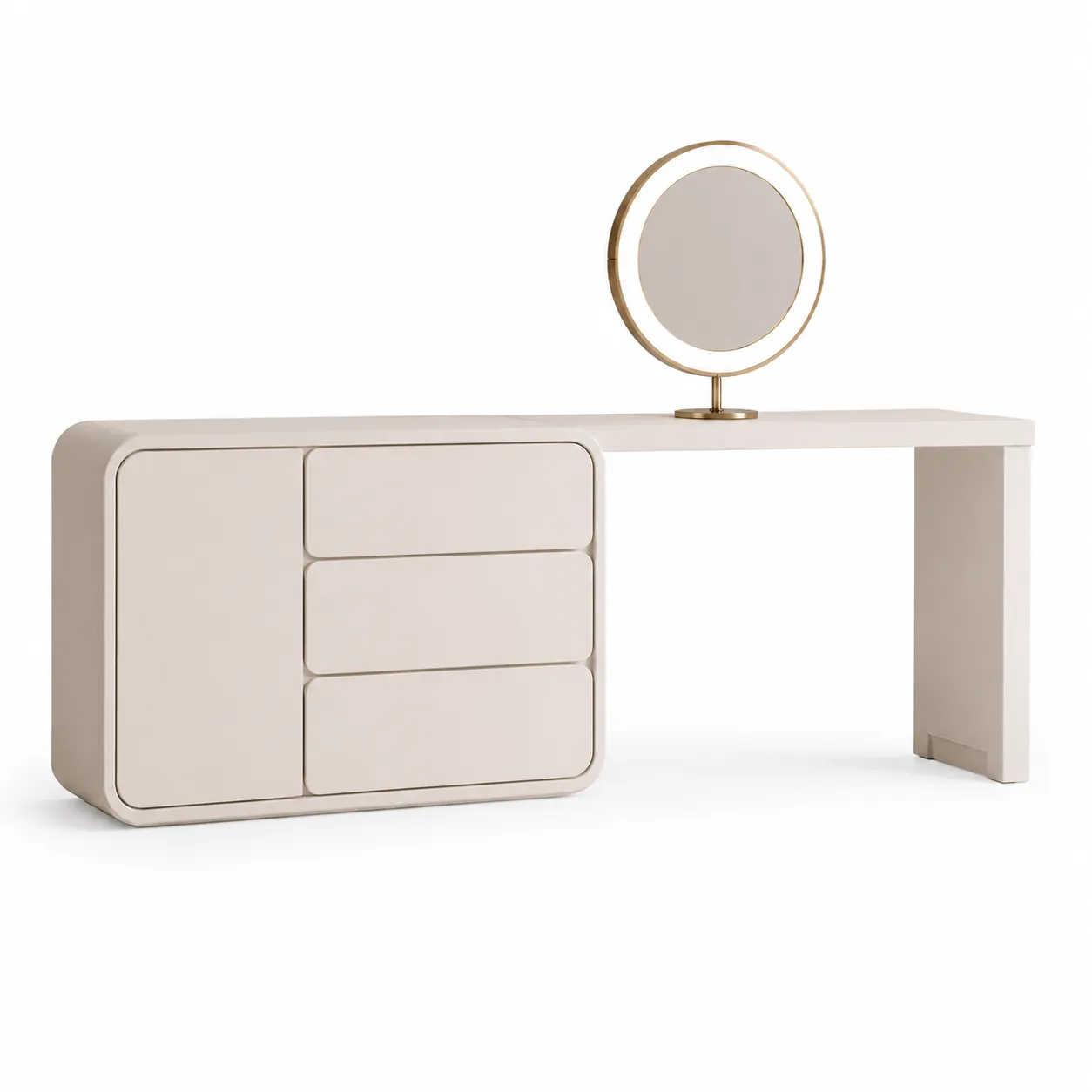 Modern Vanity Dresser with Mirror