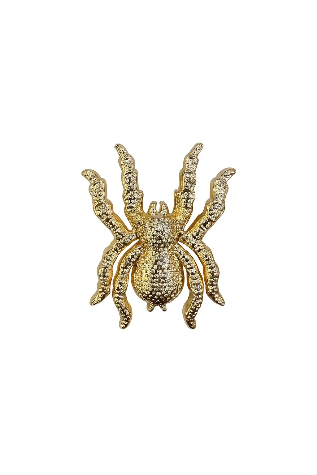 Luxury Spider Brooch – Gold-Toned Insect Button with Textured Detailing | Statement Fashion Accessory for Men &amp; Women- Set of 6